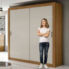 Guarda-roupa Solteiro 2 Portas 3 Gavetas Apoena Rovere Natura