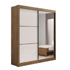 Guarda Roupa Solteiro 2 Portas 3 Gavetas - Atenas-ypê/off Whi