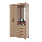 Guarda Roupa Solteiro 2 Portas 3 Gavetas B64 Briz Jequitibá