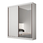 Guarda Roupa Solteiro 2 Portas 3 Gavetas Com Espelho Virtus P