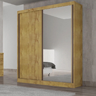 Guarda Roupa Solteiro 2 Portas 3 Gavetas Com Espelho Virtus P