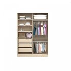 Guarda-roupa Solteiro 2 Portas 3 Gavetas Noce/branco