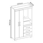 Guarda Roupa Solteiro 2 Portas 3 Gavetas Nt6020 Nótável Móveis