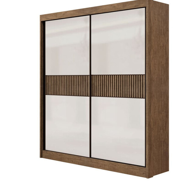 Guarda Roupa Solteiro 2 Portas 3 Gavetas - Santorini Ripado-y