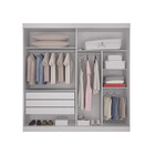 Guarda Roupa Solteiro 2 Portas 3 Gavetas - São Paulo-branco -