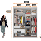 Guarda Roupa Solteiro 2 Portas 3 Gavetas - Toledo-branco - Mó