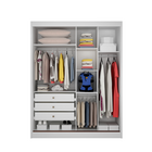 Guarda Roupa Solteiro 2 Portas 3 Gavetas - Toledo-branco - Mó