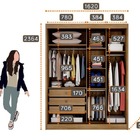 Guarda Roupa Solteiro 2 Portas 3 Gavetas - Toledo-cumaru/fend