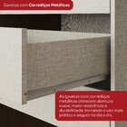 Guarda Roupa Solteiro 2 Portas 3 Gavetas Turin  Nature/off Wh