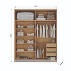 Guarda Roupa Solteiro 2 Portas 3 Gavetas Veneto