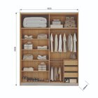 Guarda Roupa Solteiro 2 Portas 3 Gavetas Veneto