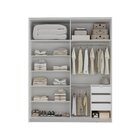 Guarda Roupa Solteiro 2 Portas 3 Gavetas Veneto Branco