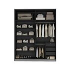 Guarda Roupa Solteiro 2 Portas 3 Gavetas Veneto Preto