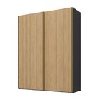 Guarda Roupa Solteiro 2 Portas 3 Gavetas Veneto Preto/olmo It