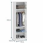 Guarda-roupa Solteiro 2 Portas 3 Prateleiras Branco Tx - Móve