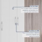 Guarda-roupa Solteiro 2 Portas 4 Gavetas Itapema Branco