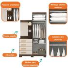 Guarda Roupa Solteiro 2 Portas 4 Gavetas Mdf Melissa Acp Móve