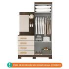 Guarda Roupa Solteiro 2 Portas 4 Gavetas Mdf Melissa Acp Móve