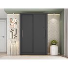 Guarda Roupa Solteiro 2 Portas 4 Gavetas Quito Preto Ff