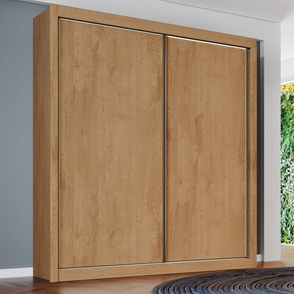 Guarda Roupa Solteiro 2 Portas 4 Gavetas - Zurique-amêndoa -