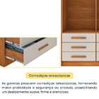 Guarda Roupa Solteiro 2 Portas 6 Gavetas 133cm Chicago   Cina