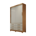 Guarda Roupa Solteiro 2 Portas 6 Gavetas - Buriti-cumaru/fend