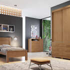 Guarda Roupa Solteiro 2 Portas 6 Gavetas - Buriti-cumaru - Mó