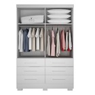 Guarda Roupa Solteiro 2 Portas 6 Gavetas - Capri-branco - Móv