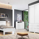 Guarda Roupa Solteiro 2 Portas 6 Gavetas - Capri-branco - Móv