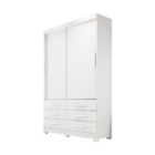 Guarda Roupa Solteiro 2 Portas 6 Gavetas - Capri-branco - Móv