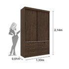 Guarda Roupa Solteiro 2 Portas 6 Gavetas Chicago Tcil Móveis