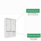 Guarda Roupa Solteiro 2 Portas 6 Gavetas Chicago Tcil Neve