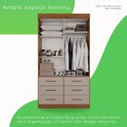 Guarda Roupa Solteiro 2 Portas 6 Gavetas Luana  Cinamomo/off-