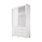 Guarda Roupa Solteiro 2 Portas -capri-branco- Novo Horizonte