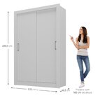 Guarda Roupa Solteiro 2 Portas Ágata Yescasa Branco