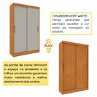 Guarda Roupa Solteiro 2 Portas Bulgaria 133cm Espresso Móveis