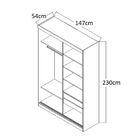 Guarda-roupa Solteiro 2 Portas Com 2 Espelhos 100% Mdf 771e2