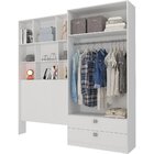 Guarda Roupa Solteiro 2 Portas Com Cabeceira Nina Cimol