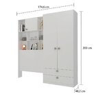 Guarda Roupa Solteiro 2 Portas Com Cabeceira Nina Cimol