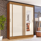 Guarda Roupa Solteiro 2 Portas Com Espelho 2 Gavetas Marcel C