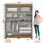 Guarda Roupa Solteiro 2 Portas Com Espelho 2 Gavetas Marcel C