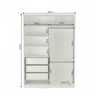 Guarda-roupa Solteiro 2 Portas Com Espelho 3 Gavetas Rc2006 B