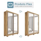 Guarda-roupa Solteiro 2 Portas Com Espelho 4 Gavetas Flex Lam