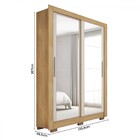 Guarda-roupa Solteiro 2 Portas Com Espelho 4 Gavetas Flex Lam