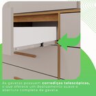 Guarda Roupa Solteiro 2 Portas Com Espelho 6 Gavetas Luana  C