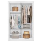 Guarda Roupa Solteiro 2 Portas Com Espelho Branco Glass