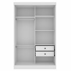 Guarda Roupa Solteiro 2 Portas Com Espelho Bulgaria 133cm Esp