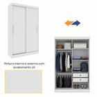 Guarda Roupa Solteiro 2 Portas Com Espelho Bulgaria 133cm Esp