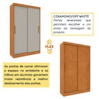 Guarda Roupa Solteiro 2 Portas Com Espelho E Pés Bulgaria 133