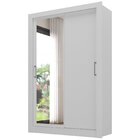 Guarda Roupa Solteiro 2 Portas - Com Espelho Liz Yescasa Bran